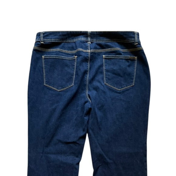 Chico's Dark Indigo Girlfriend Straight Leg Jeans Chico’s 2.5 Size 14 - Picture 15 of 16